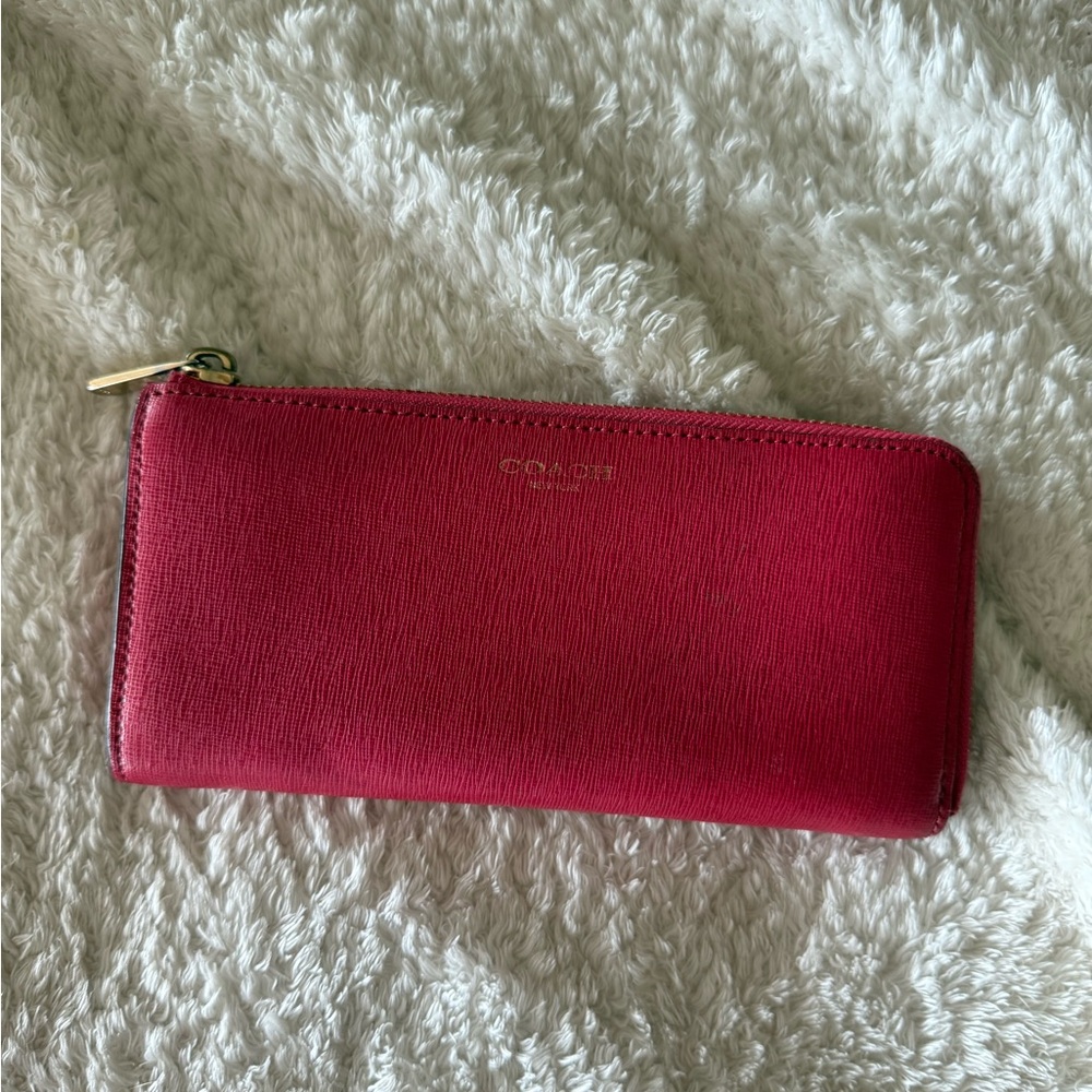 Coach Red Leather Wallet